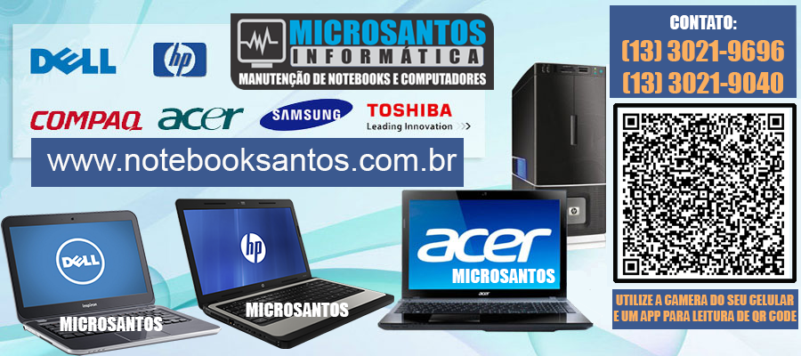 Formatação de Notebooks e Computadores em Santos / SP - Acer, Dell, HP ...
